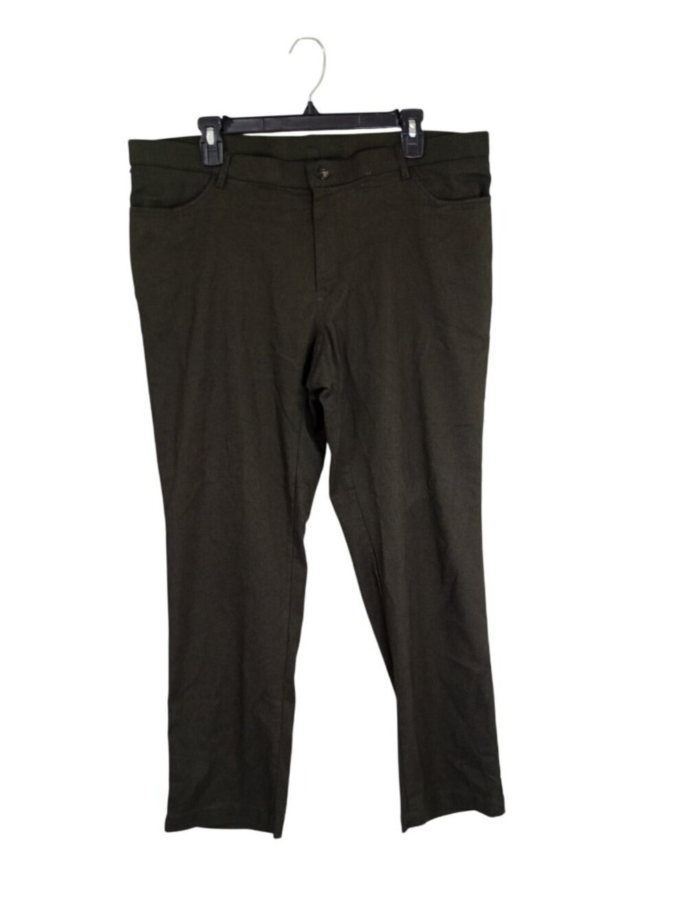 Tommy Hilfiger Mens Slim Fit Pants 38W X 30L Dark Olive Stretch Blend